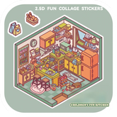 Four Corners of Living DIY 3D Sticker Collection — 4 Cute Miniature Scenes